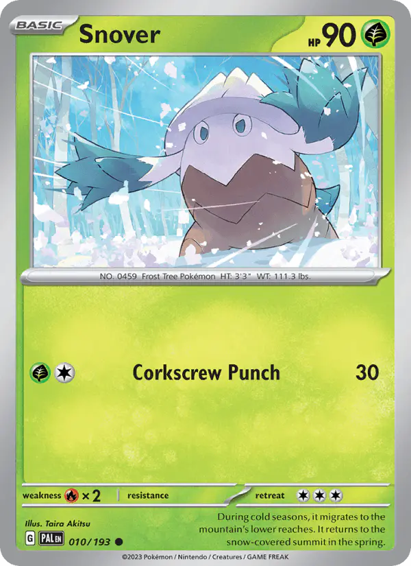 Carta Snover 010/193 de Paldea Evolved