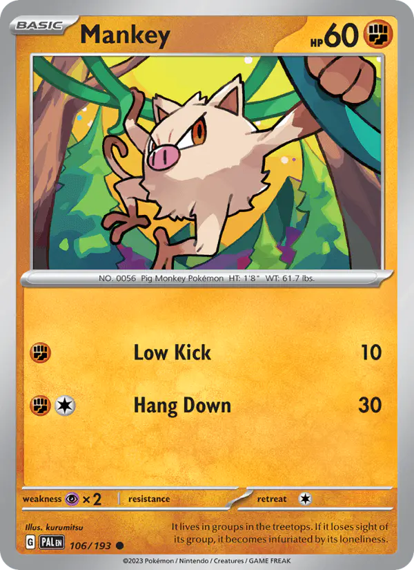Carta Mankey 106/193 de Paldea Evolved