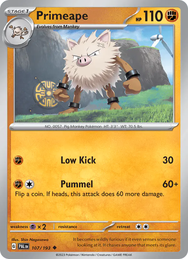 Carta Primeape 107/193 de Paldea Evolved