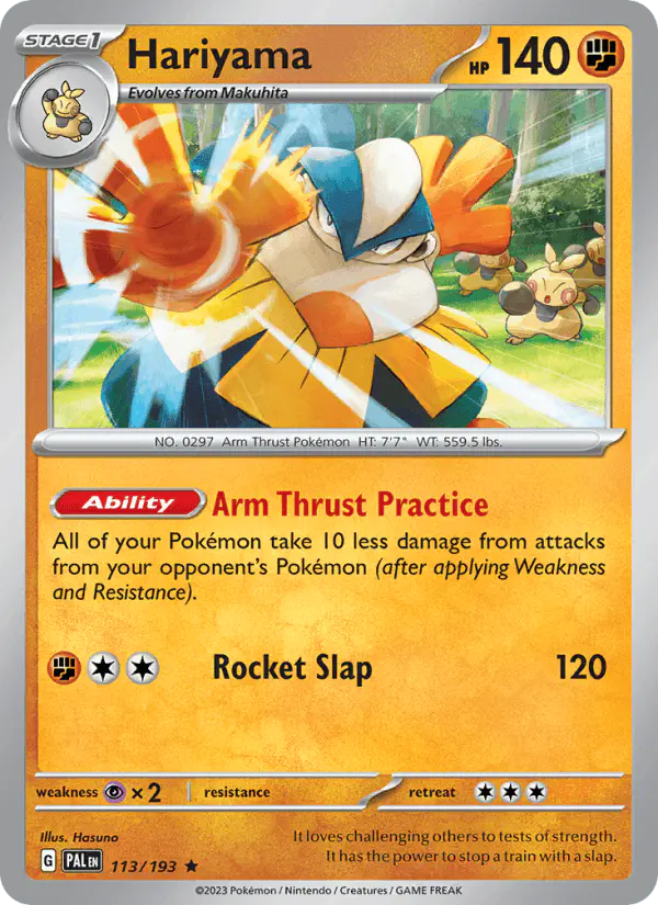 Carta Hariyama 113/193 de Paldea Evolved