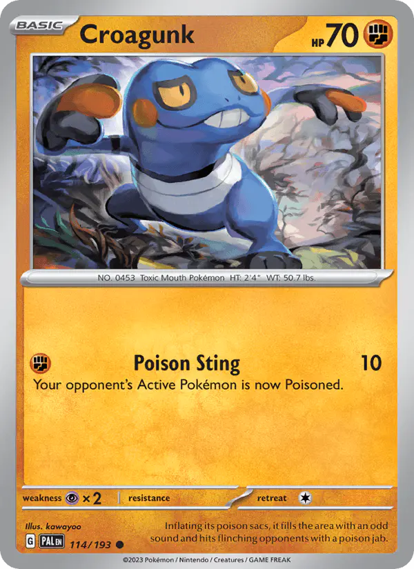 Carta Croagunk 114/193 de Paldea Evolved