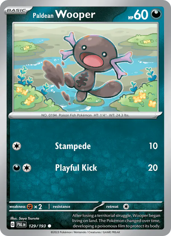 Carta Paldean Wooper 129/193 de Paldea Evolved