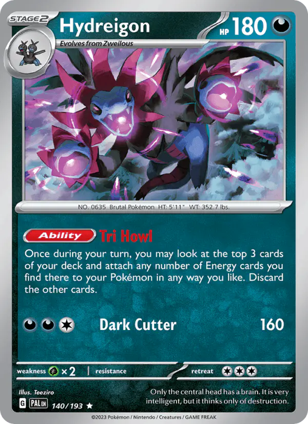 Carta Hydreigon 140/193 de Paldea Evolved