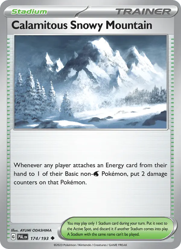 Carta Calamitous Snowy Mountain 174/193 de Paldea Evolved