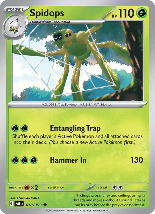 Carta Spidops 018/193 de Paldea Evolved