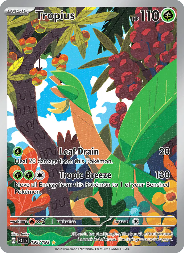 Carta Tropius 195/193 de Paldea Evolved