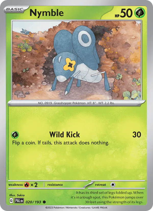 Carta Nymble 020/193 de Paldea Evolved