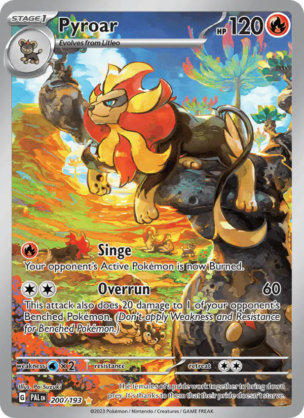 Carta Pyroar 200/193 de Paldea Evolved