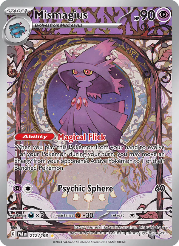 Carta Mismagius 212/193 de Paldea Evolved