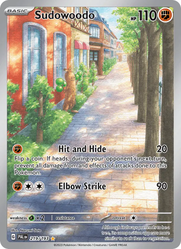 Carta Sudowoodo 219/193 de Paldea Evolved