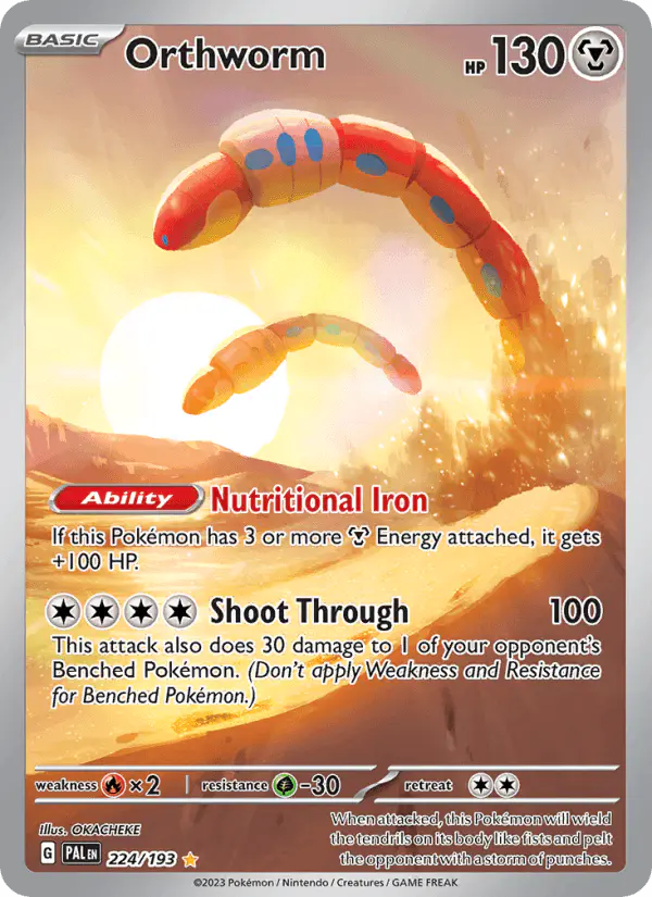 Carta Orthworm 224/193 de Paldea Evolved