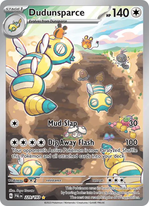 Carta Dudunsparce 229/193 de Paldea Evolved