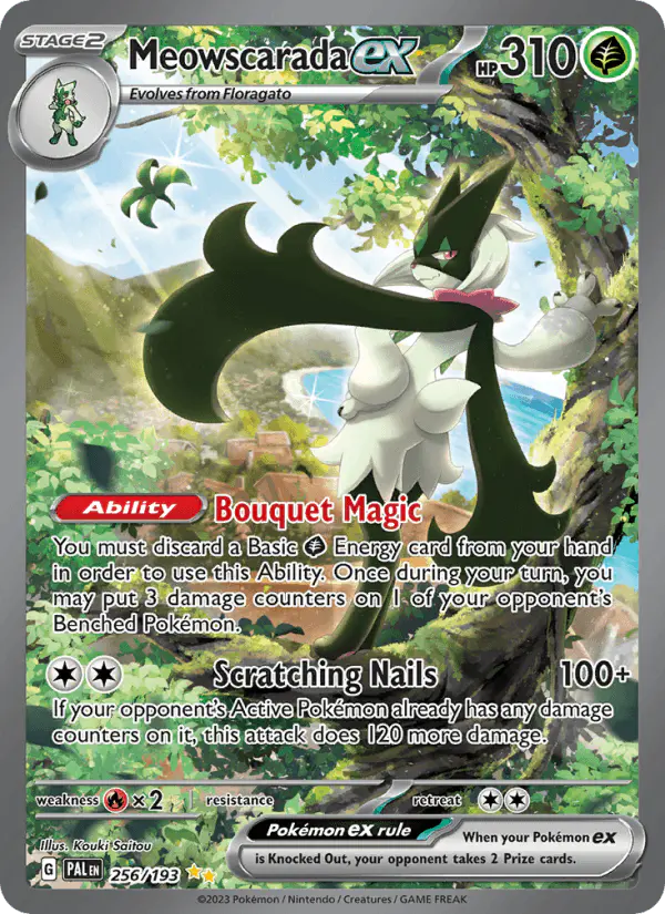 Carta Meowscarada ex 256/193 de Paldea Evolved