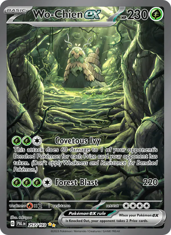 Carta Wo-Chien ex 257/193 de Paldea Evolved