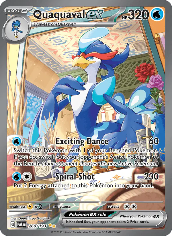Carta Quaquaval ex 260/193 de Paldea Evolved