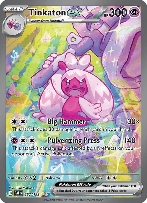 Carta Tinkaton ex 262/193 de Paldea Evolved