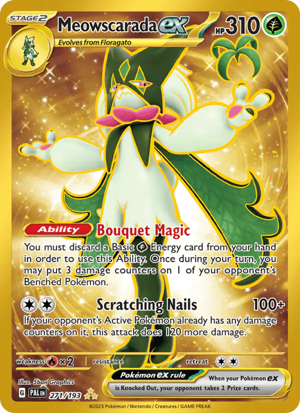 Carta Meowscarada ex 271/193 de Paldea Evolved