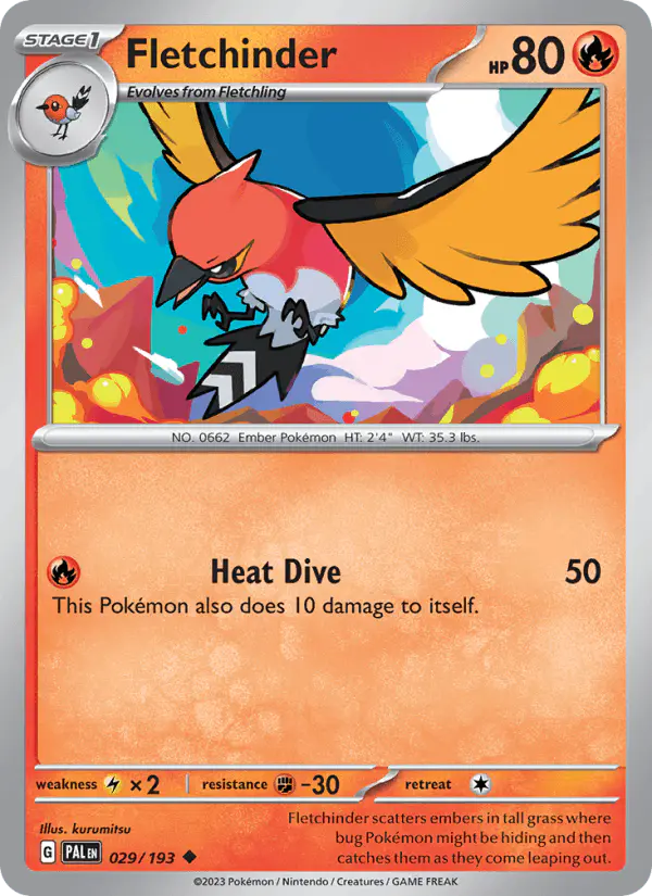 Carta Fletchinder 029/193 de Paldea Evolved