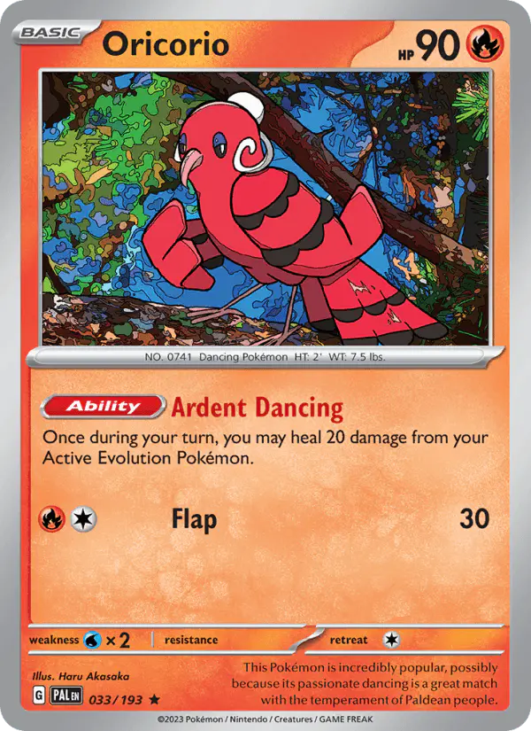 Carta Oricorio 033/193 de Paldea Evolved
