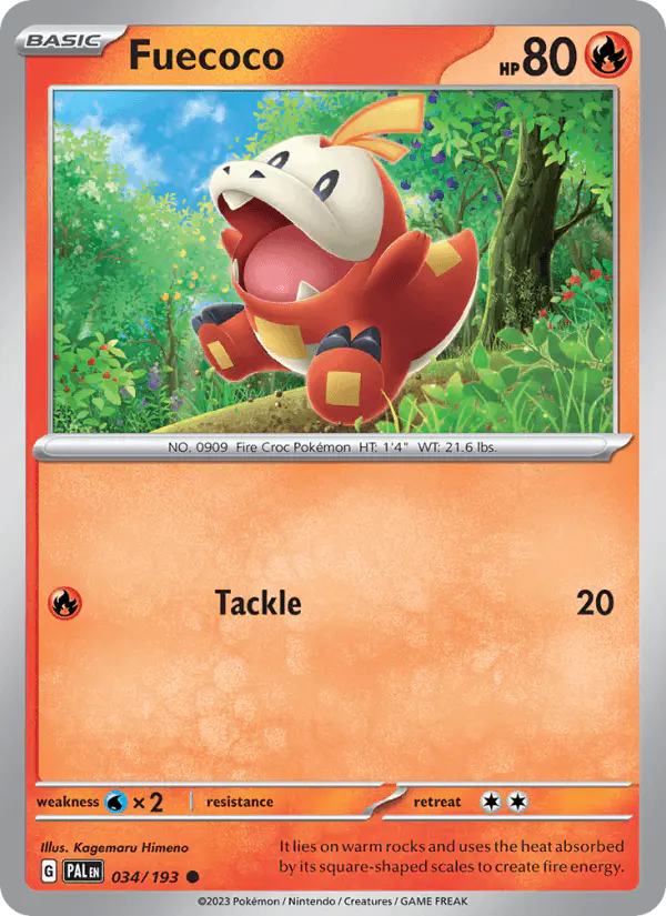 Carta Fuecoco 034/193 de Paldea Evolved