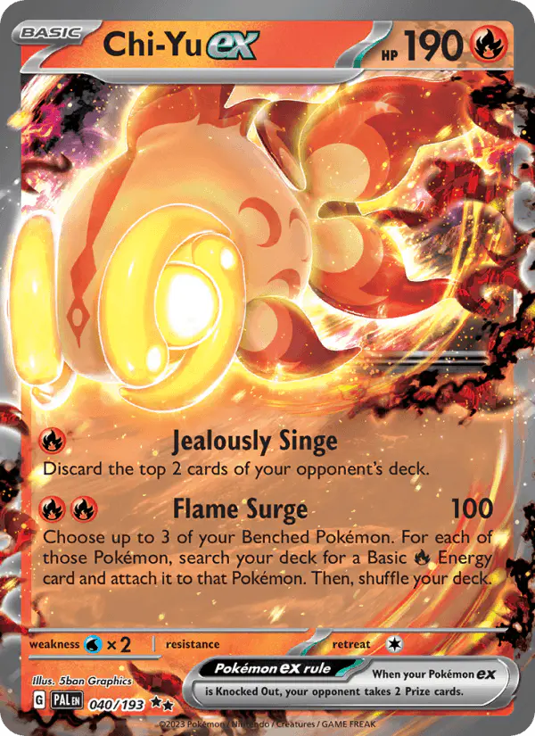 Carta Chi-Yu ex 040/193 de Paldea Evolved