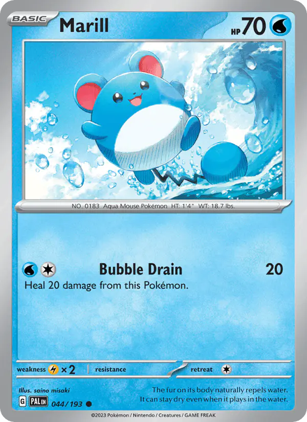 Carta Marill 044/193 de Paldea Evolved