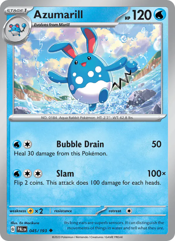 Carta Azumarill 045/193 de Paldea Evolved
