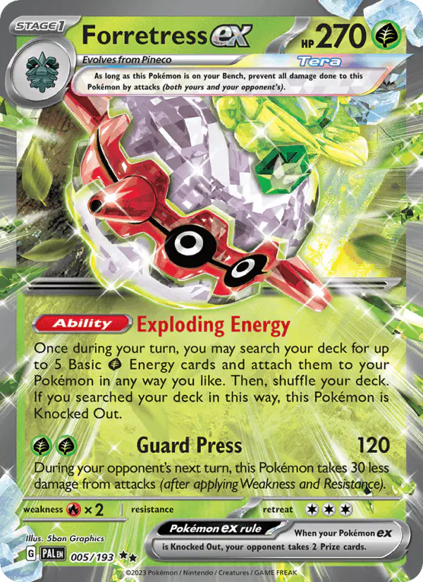 Carta Forretress ex 005/193 de Paldea Evolved