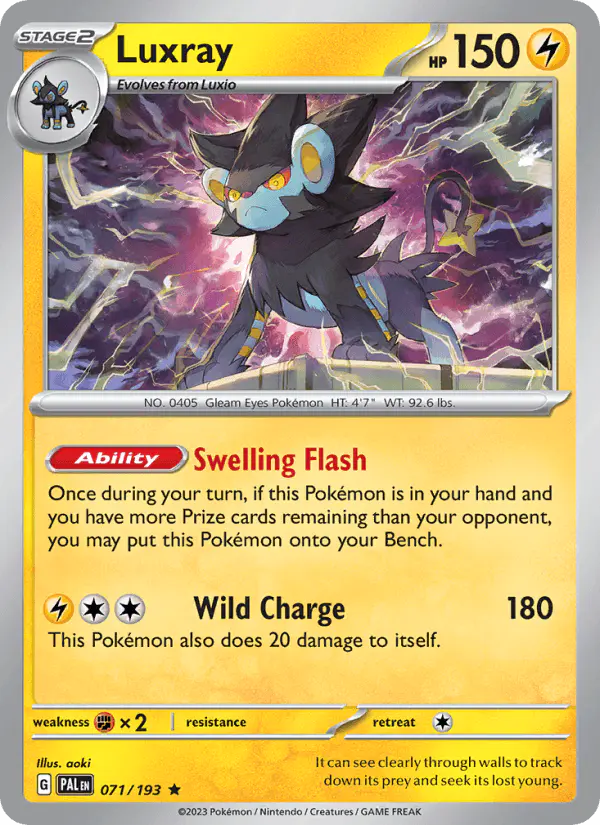 Carta Luxray 071/193 de Paldea Evolved