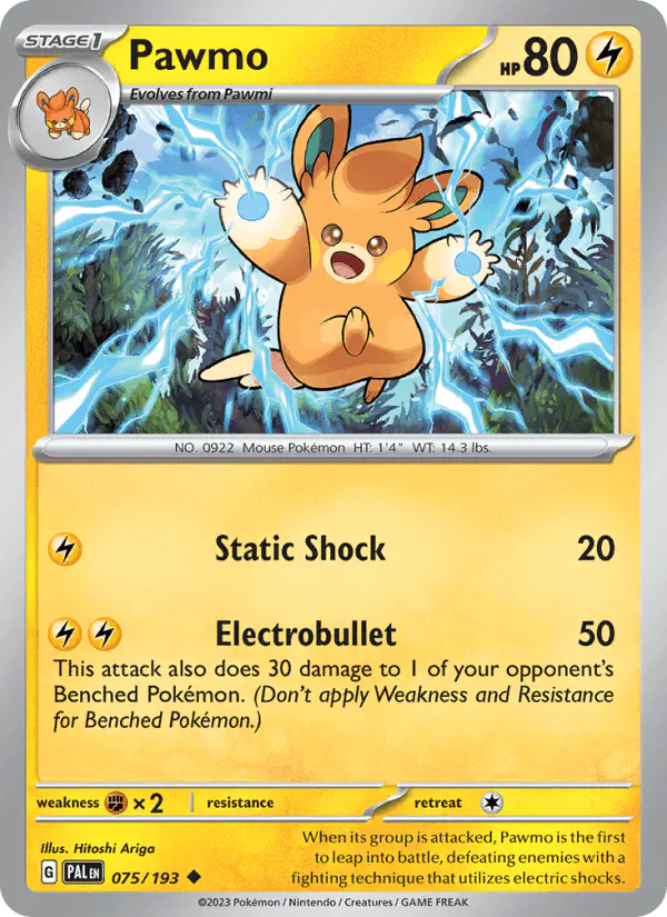 Carta Pawmo 075/193 de Paldea Evolved