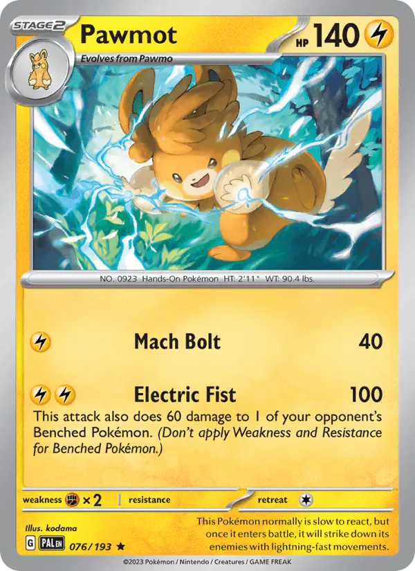 Carta Pawmot 076/193 de Paldea Evolved