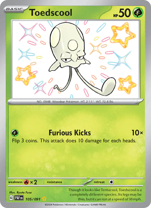 Carta Toedscool 105/091 de Paldean Fates