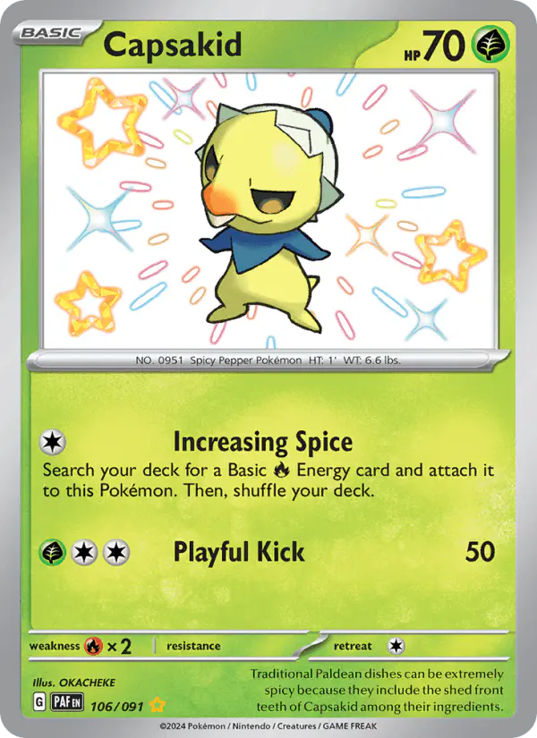 Carta Capsakid 106/091 de Paldean Fates