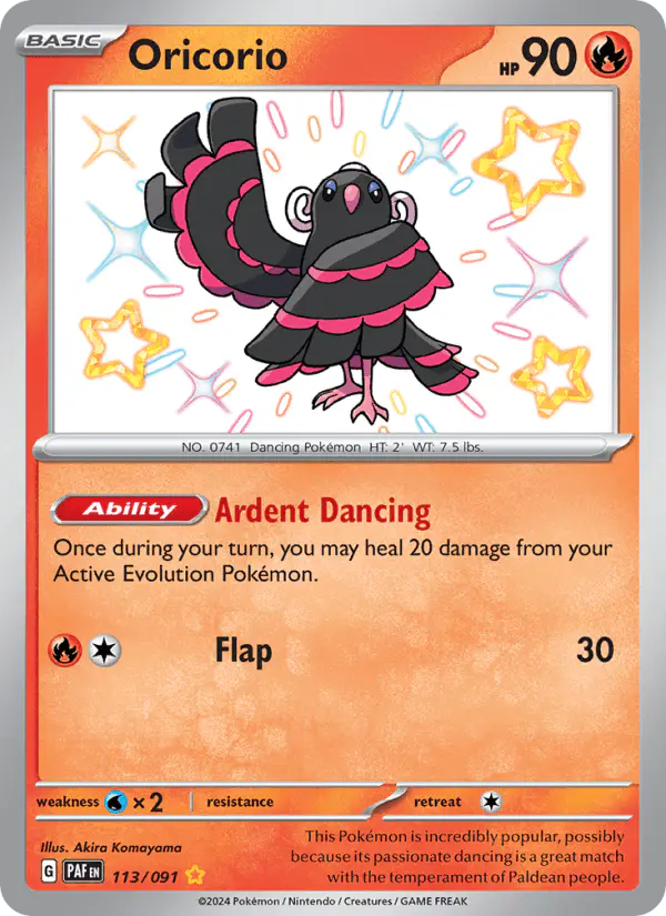 Carta Oricorio 113/091 de Paldean Fates