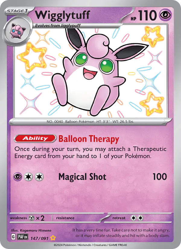 Carta Wigglytuff 147/091 de Paldean Fates