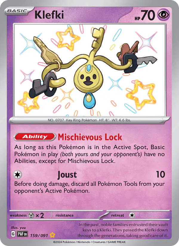 Carta Klefki 159/091 de Paldean Fates