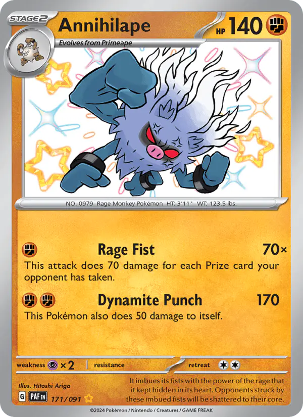 Carta Annihilape 171/091 de Paldean Fates