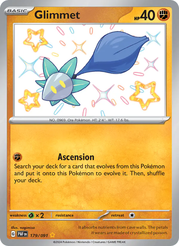 Carta Glimmet 179/091 de Paldean Fates