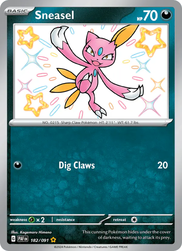 Carta Sneasel 182/091 de Paldean Fates