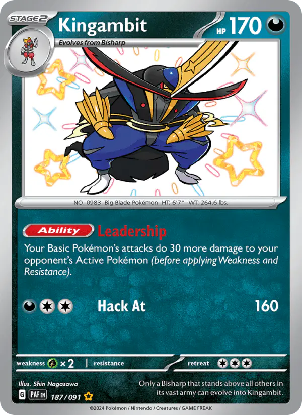 Carta Kingambit 187/091 de Paldean Fates