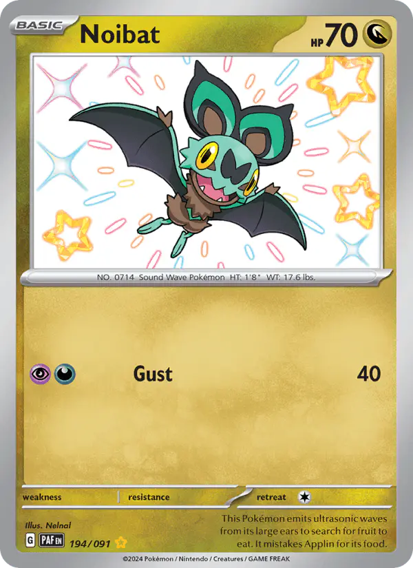 Carta Noibat 194/091 de Paldean Fates