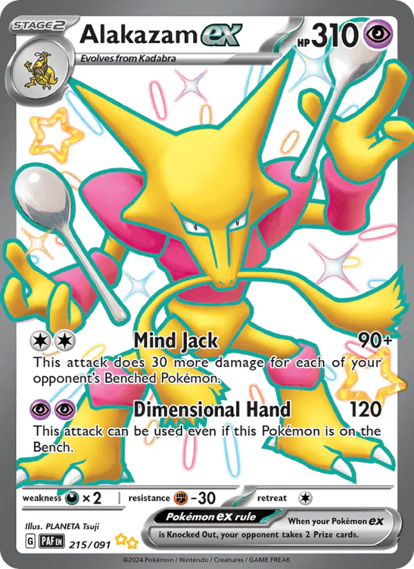 Carta Alakazam ex 215/091 de Paldean Fates
