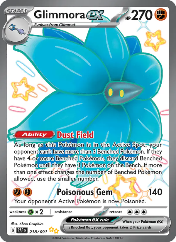 Carta Glimmora ex 218/091 de Paldean Fates