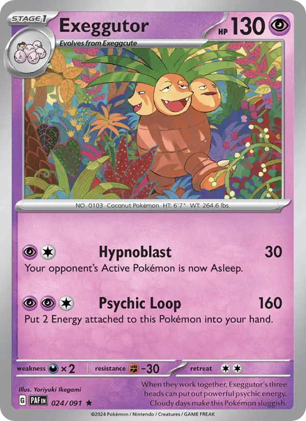 Carta Exeggutor 024/091 de Paldean Fates