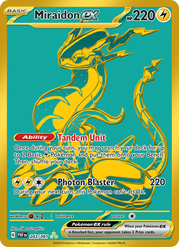 Carta Miraidon ex 243/091 de Paldean Fates