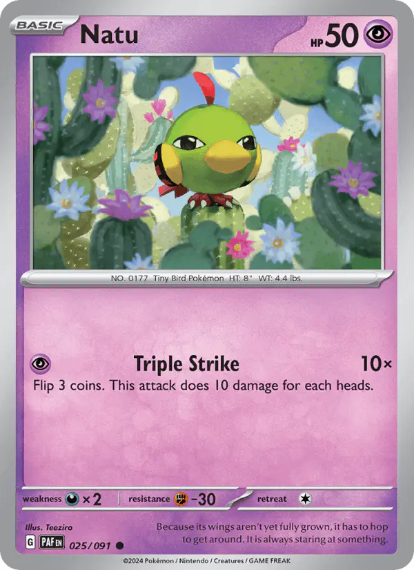 Carta Natu 025/091 de Paldean Fates