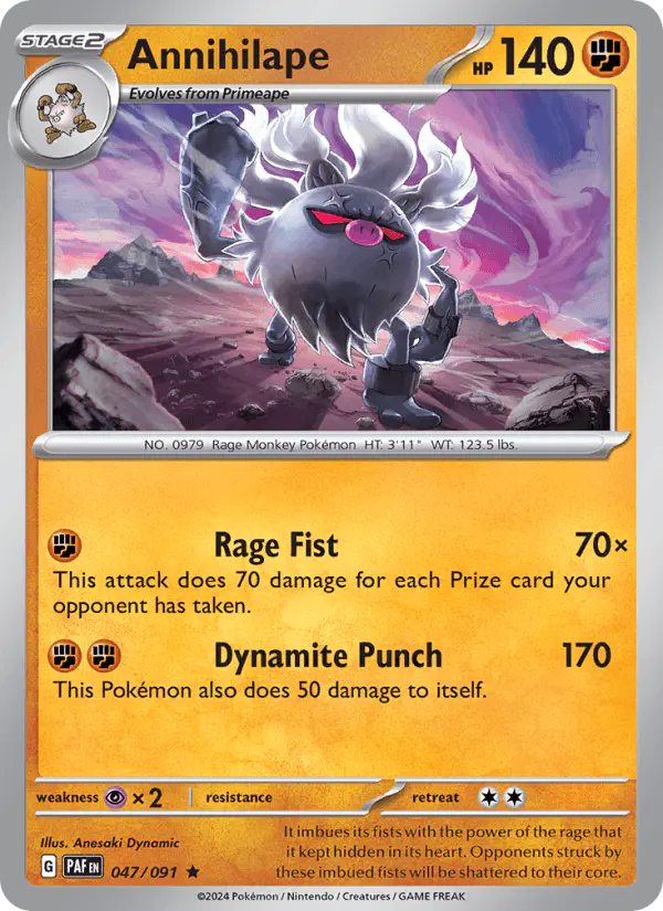 Carta Annihilape 047/091 de Paldean Fates