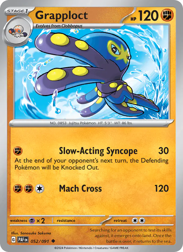 Carta Grapploct 052/091 de Paldean Fates