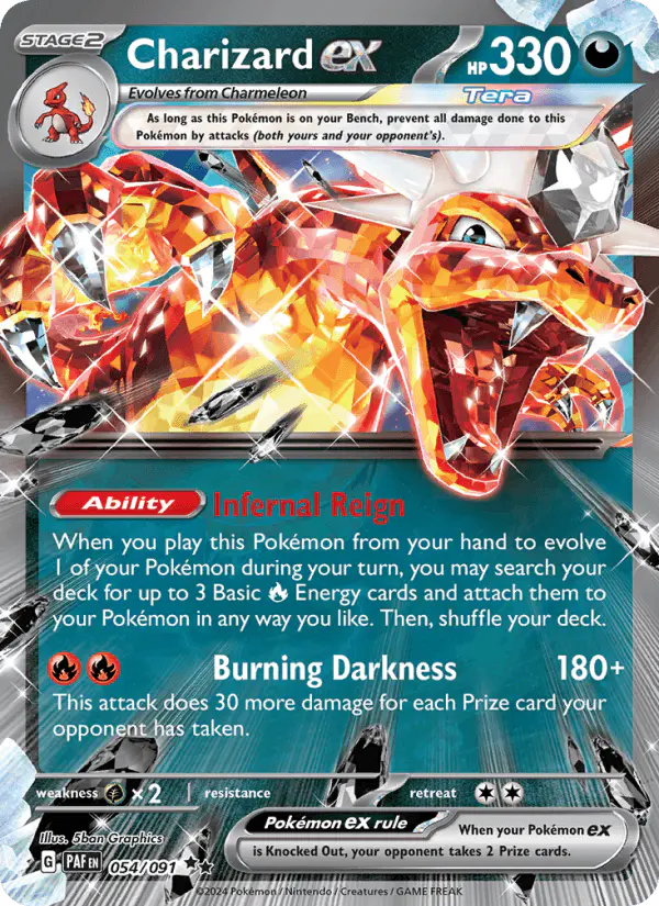 Carta Charizard ex 054/091 de Paldean Fates