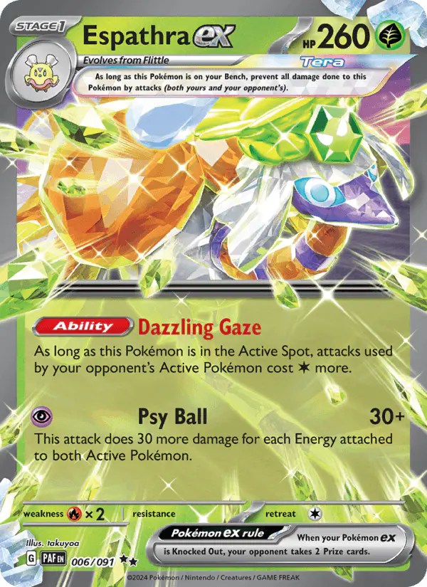 Carta Espathra ex 006/091 de Paldean Fates